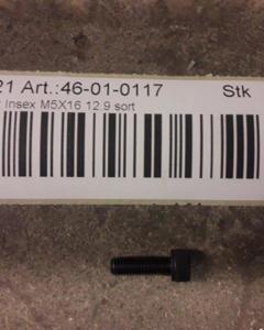 Hexagon socket head cap screw M 5x15 DIN 912 12.9